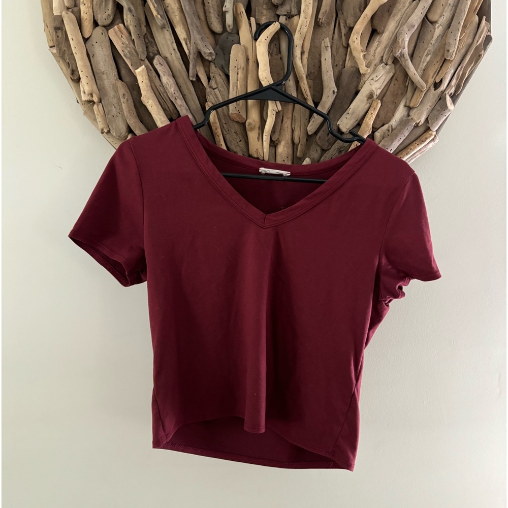 Two Olivia Rae red/maroon crop tops small